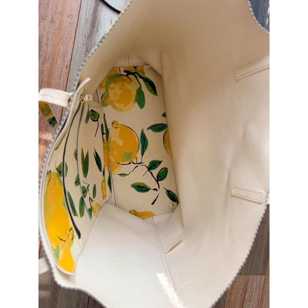 Kate Spade Large Lemon Print Tote Bag - Iconic Botanical Design - Picture 2 of 10